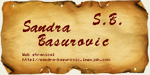 Sandra Basurović vizit kartica